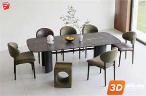 Dining Table Set Skp Files